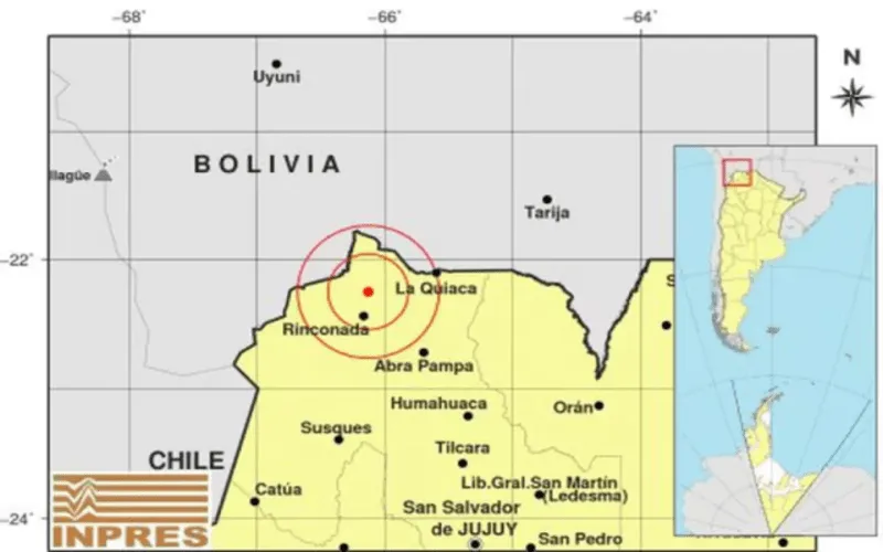 Terremoto en Jujuy Foto: INPRES