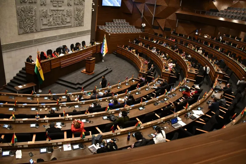 Novena Sesión de la Asamblea Legislativa Plurinacional.