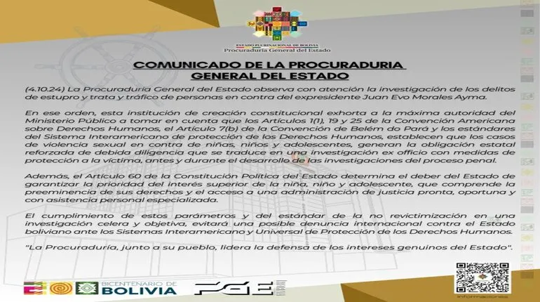 Comunicado de la Procuraduría General del Estado