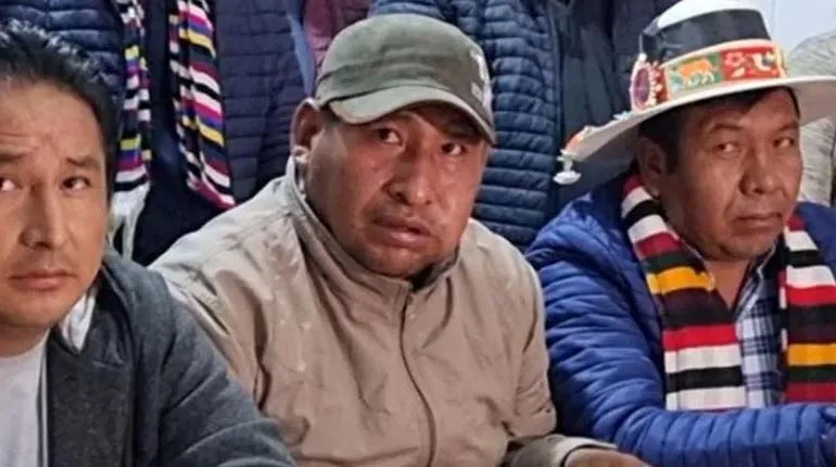 Ponciano Santos, dirigente de la Central Sindical Única de Trabajadores Campesinos de Bolivia (CSUTCB) 