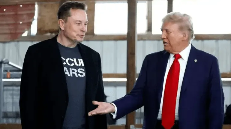 Trump y Musk en un acto de campaña.