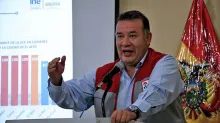 El diretor del INE, Humberto Arandia, ayer en La Paz