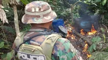 7.850 litros de cocaína fueron destruidas e incineradas. Foto: Min de Gobierno