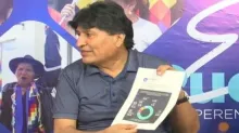 Difusión de encuestas realizada el domingo por Evo Morales en su programa de Radio Kawsachun Coca