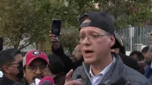 El aspirante a candidato presidencial de Nueva Generación Patriótica, Jaime Dunn, la tarde este miércoles en La Paz. Captura UNITEL